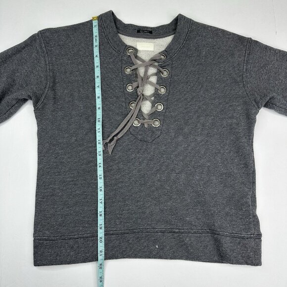 Mother Women's Charcoal Gray The Tie Up Easy Wash Activewear‎ Sweatshirt S/C39 - Picture 14 of 16